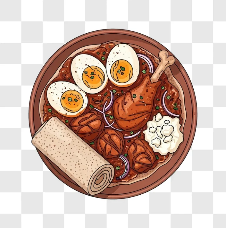 doro wat with eggs and injera