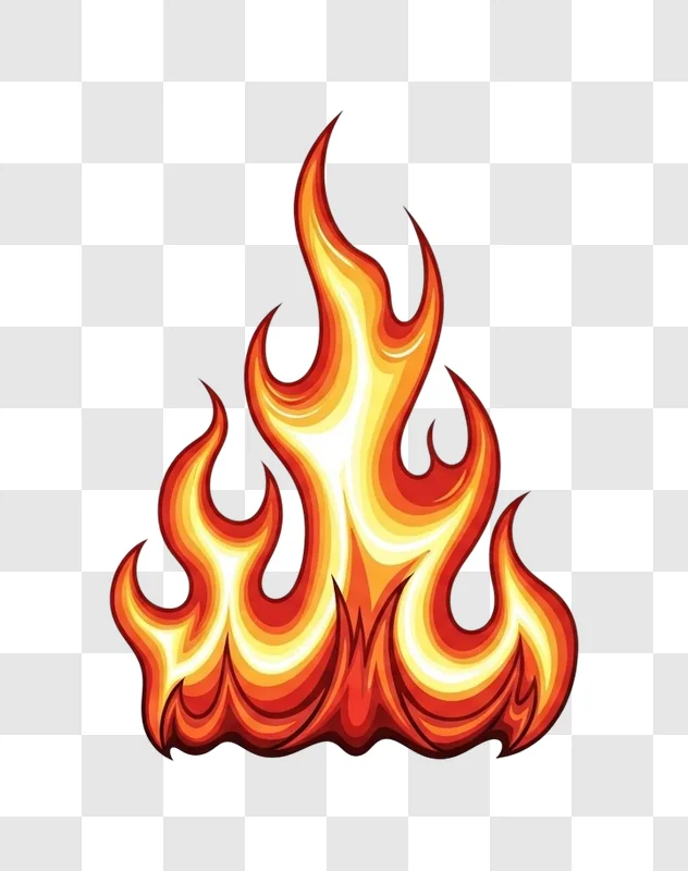 flames burning brightly with intensity