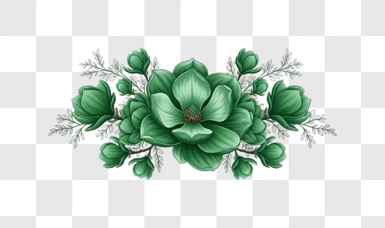 magnolia flower botanical illustration