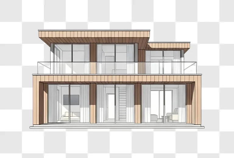 modern house with balcony design