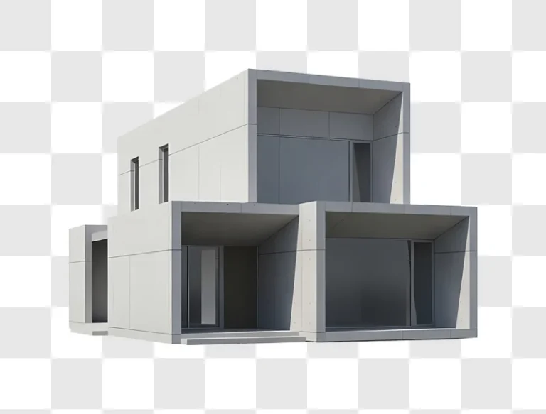 modern minimalist modular concrete building