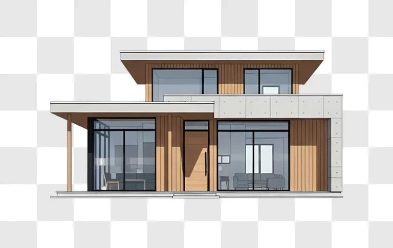 modern two story house exterior