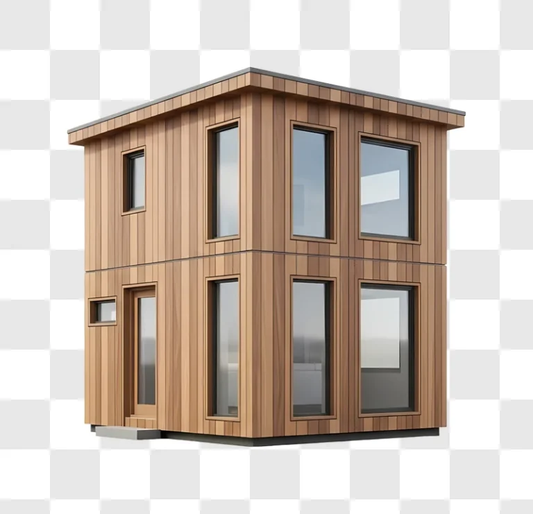 modern wooden house exterior