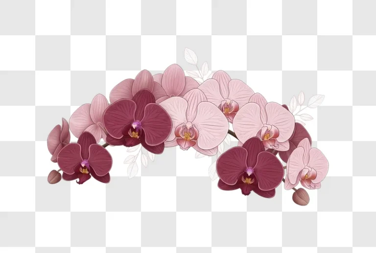 pink and purple orchid flowers