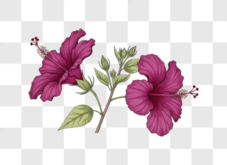 pink hibiscus flower blooming plant