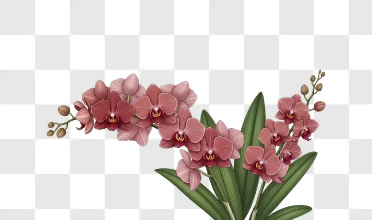 pink orchid flower plant closeup