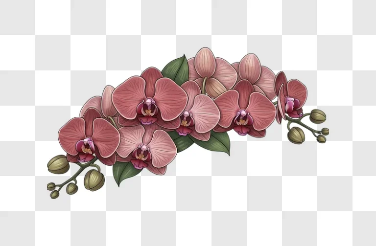 pink orchid flowers blossoming