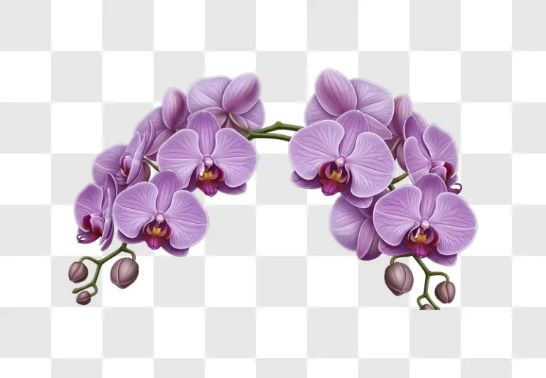 purple orchid flower closeup view