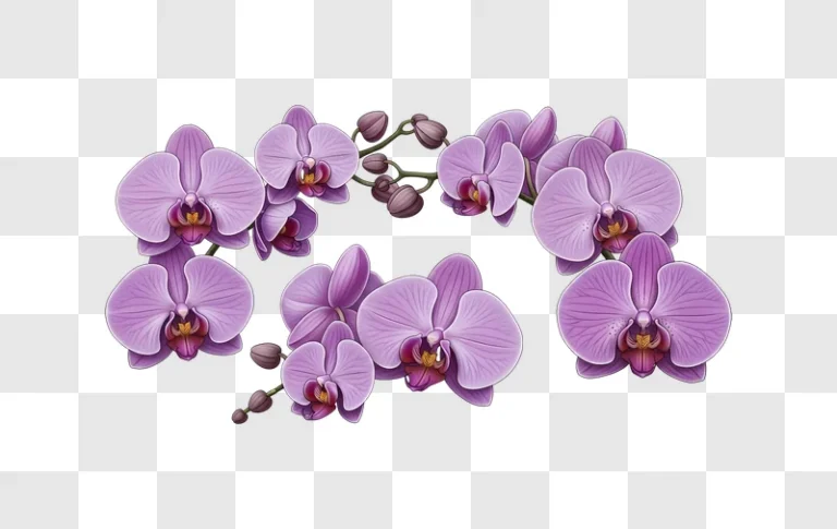 purple orchid flowers closeup