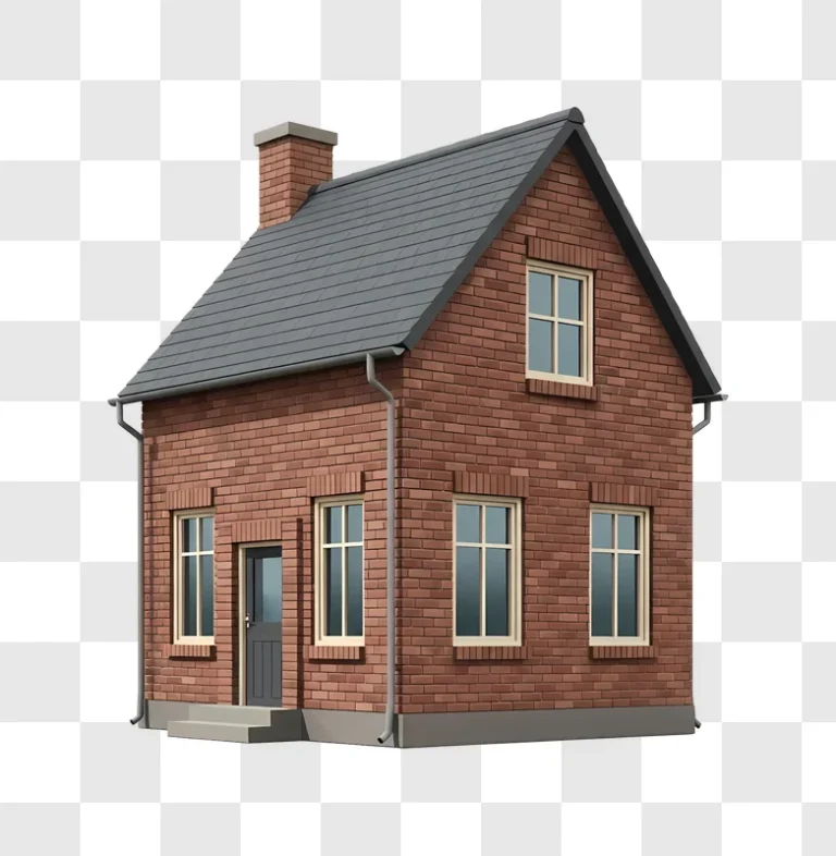 red brick house with grey roof