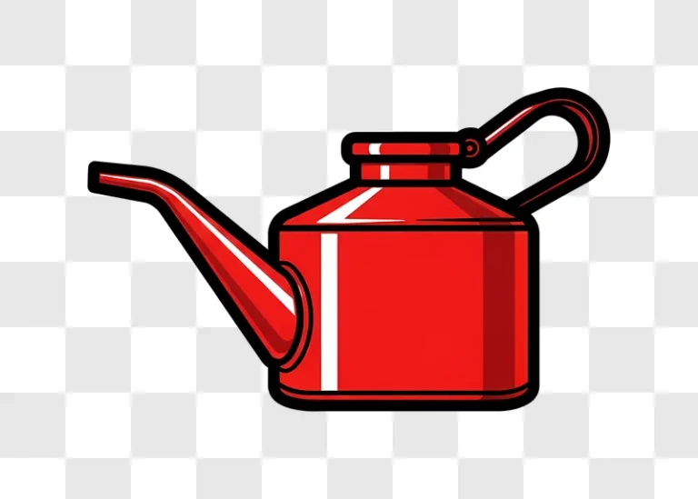 red oil can with long spout
