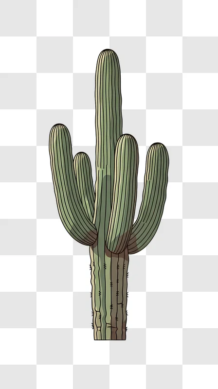 saguaro cactus in desert landscape