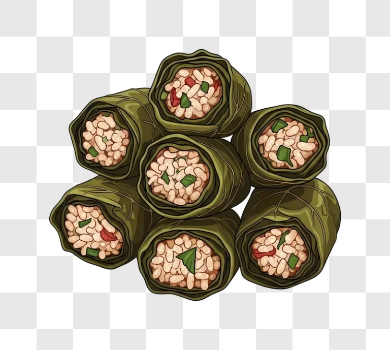 sarma stuffed grape leaves pile