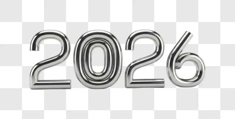 shiny metallic numbers two zero two six