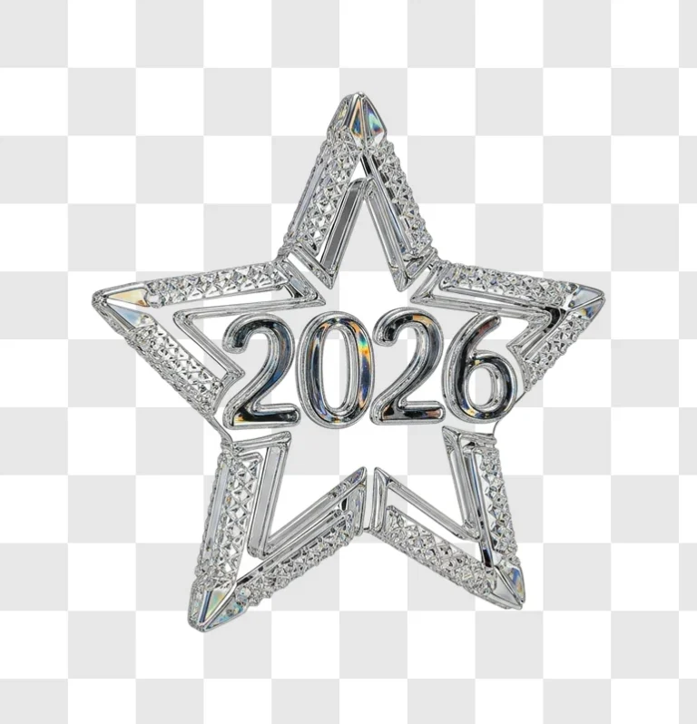 shiny star with 2026 text