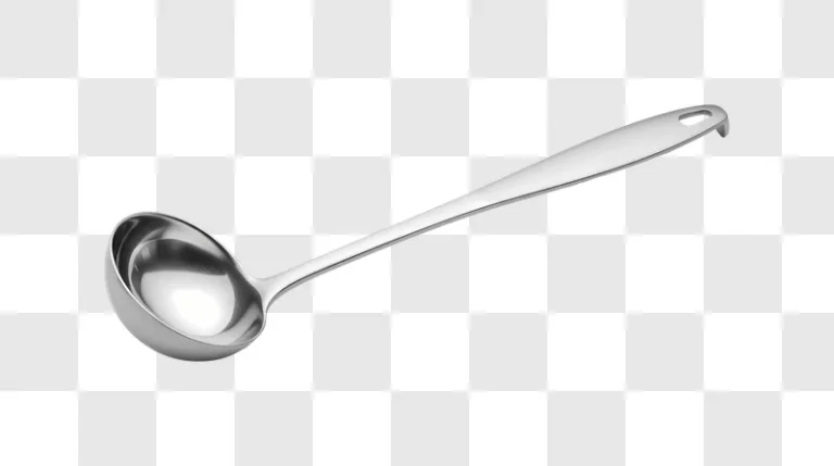 silver serving spoon