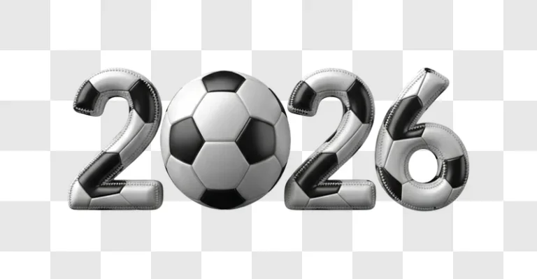 soccer ball in metallic numbers