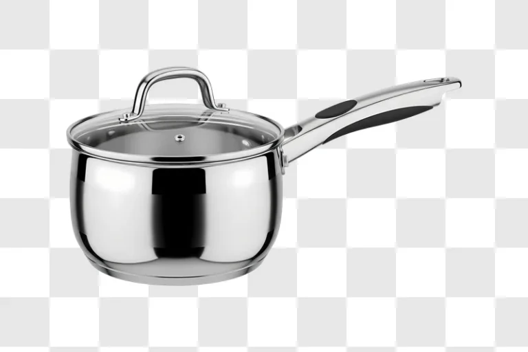 stainless steel saucepan with lid