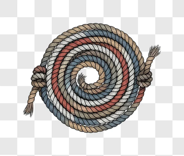 twisted rope spiral with knots