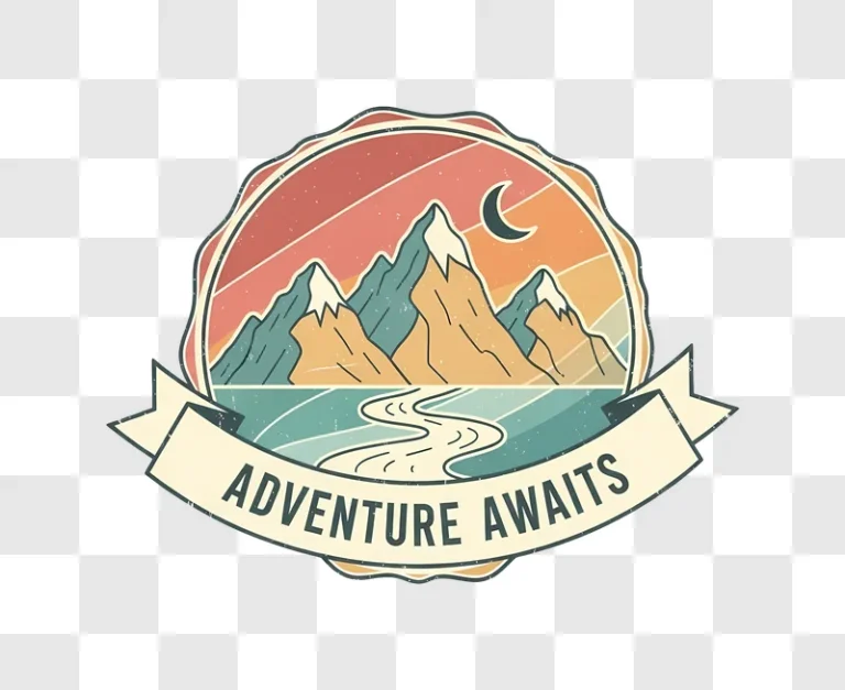 vintage mountain river scene adventure waits