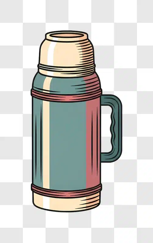 vintage thermos bottle with handle one