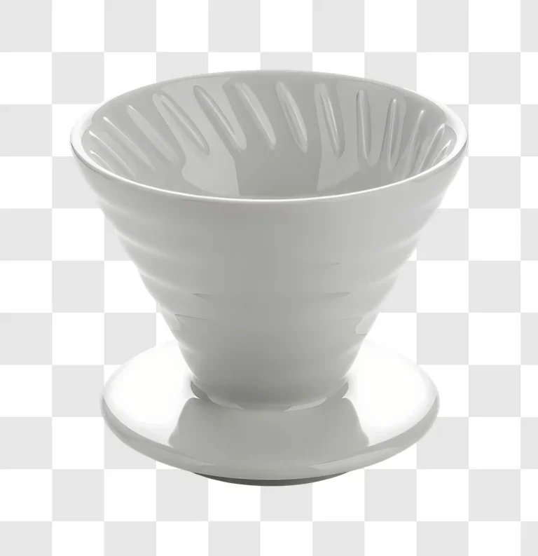 white ceramic coffee filter dripper