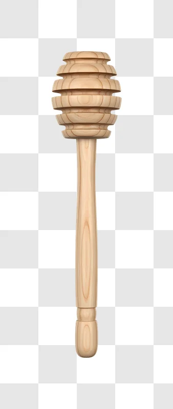 wooden honey dipper