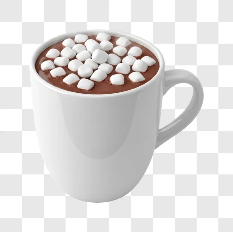 a white mug with hot chocolate