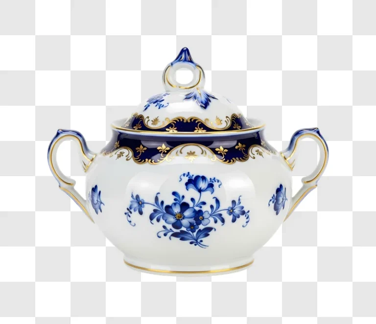 antique white porcelain sugar bowl