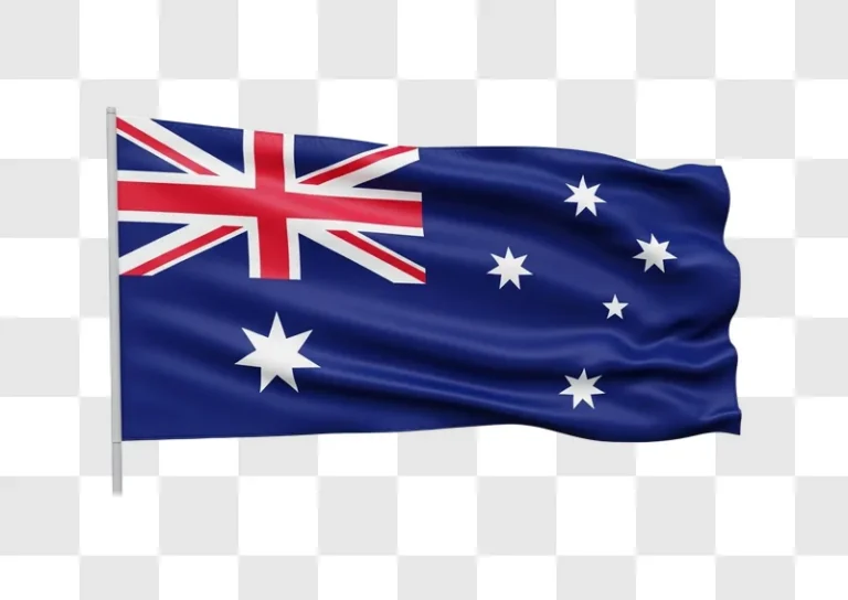 australian flag with white stars