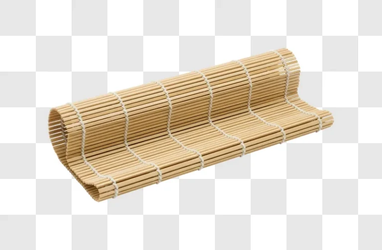 bamboo sushi mat rolled up