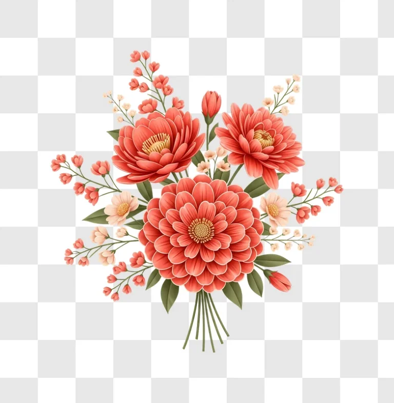 beautiful bouquet of pink flowers