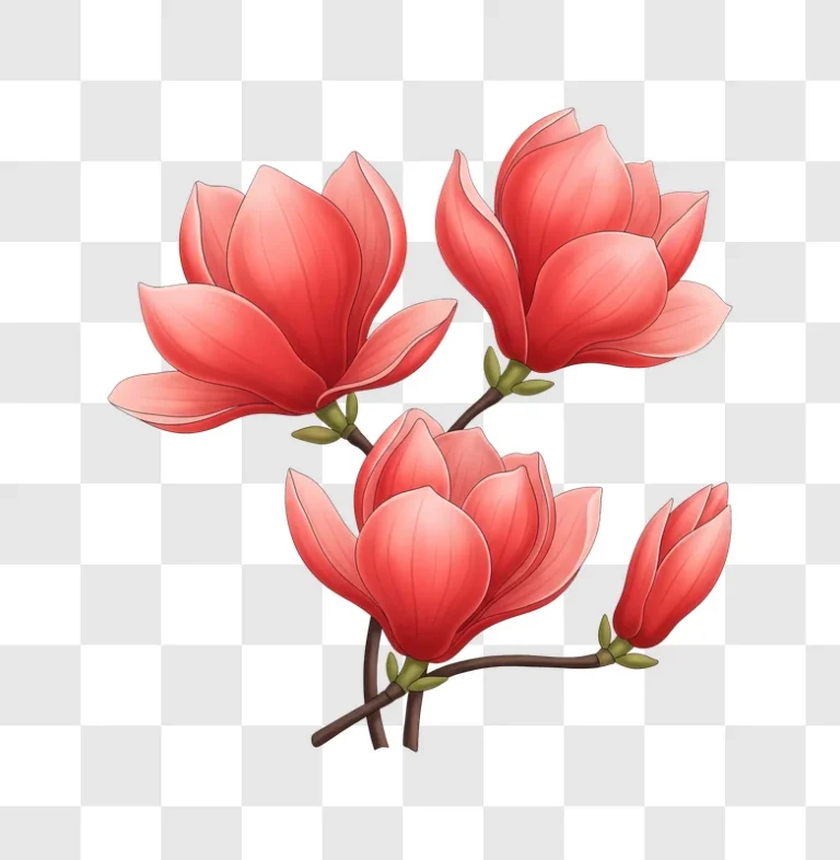 beautiful pink magnolia flowers bloom