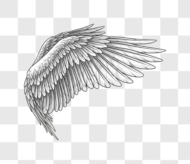 bird wing feathers illustration