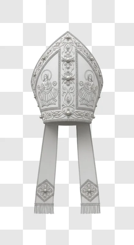 bishop mitre hat ornate religious headwear