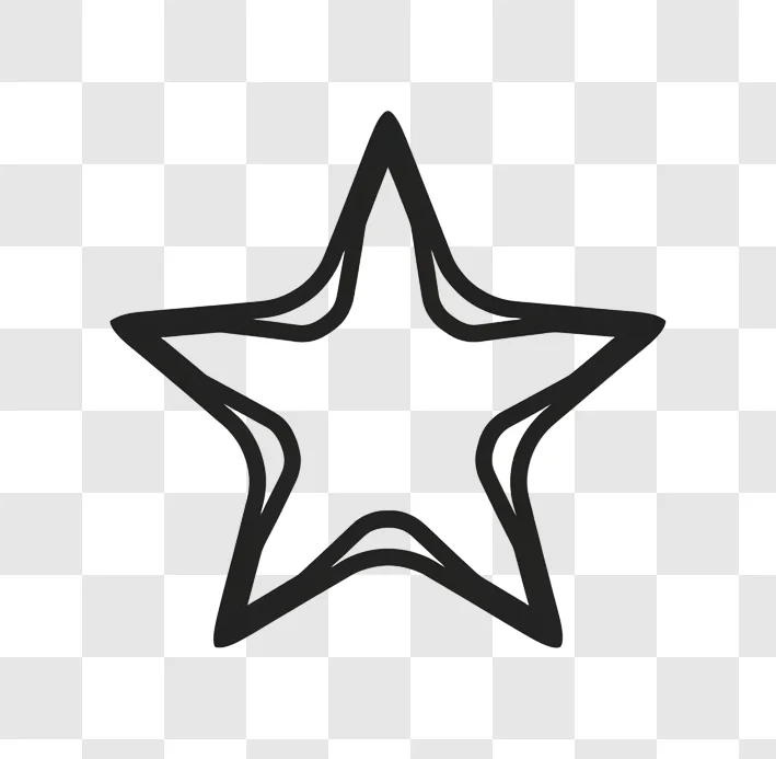 black star icon on white