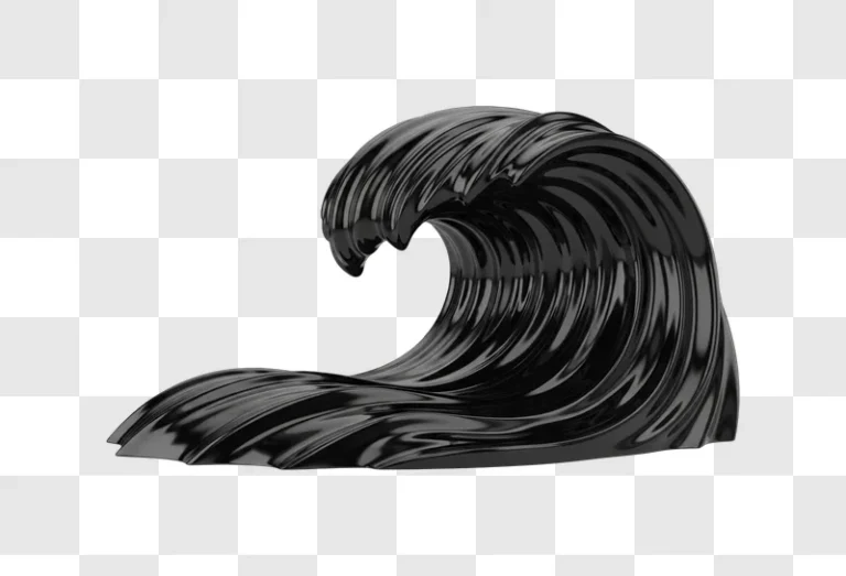 black wave made of plastic material