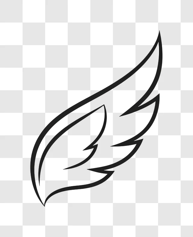 black wing icon simple design