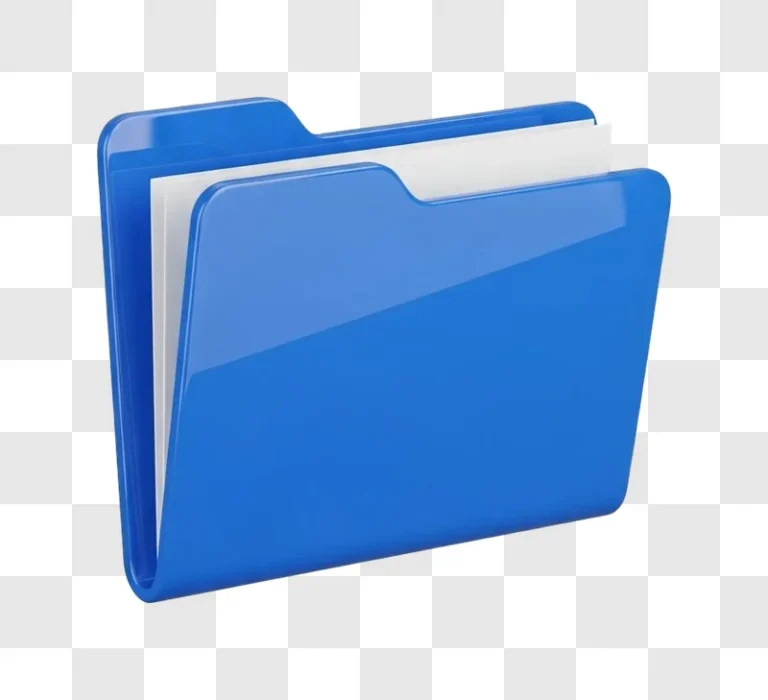 blue 3d folder icon