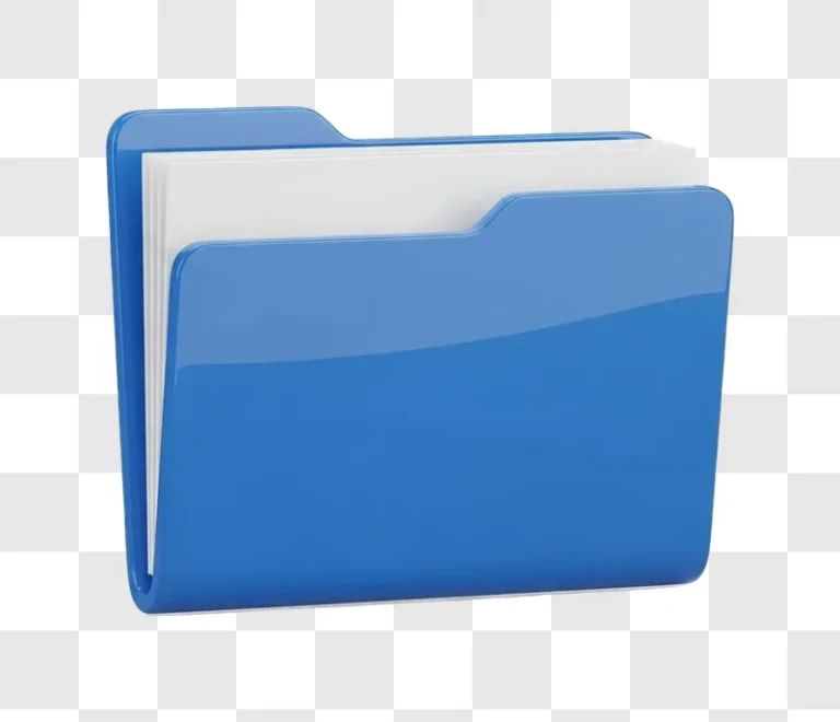 blue 3d office supplies file folder