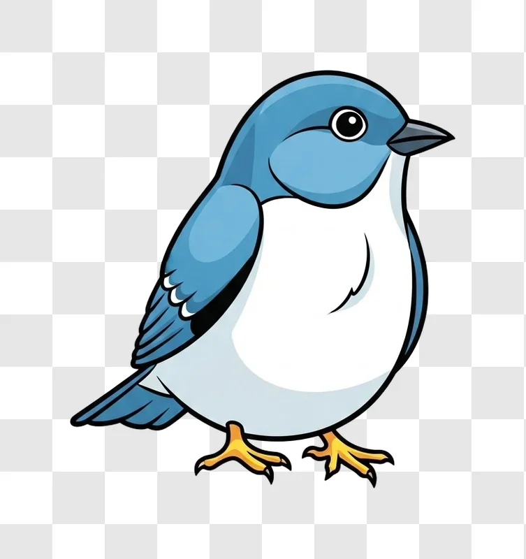 blue bird cartoon illustration