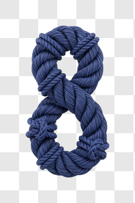 blue rope in loop shape