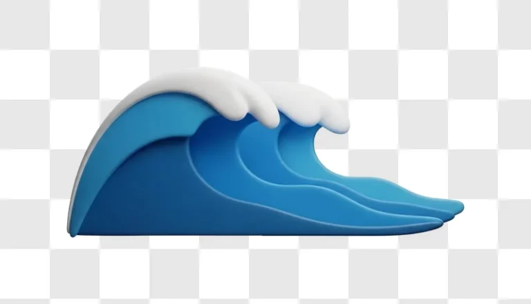 blue wave foam object sculpture