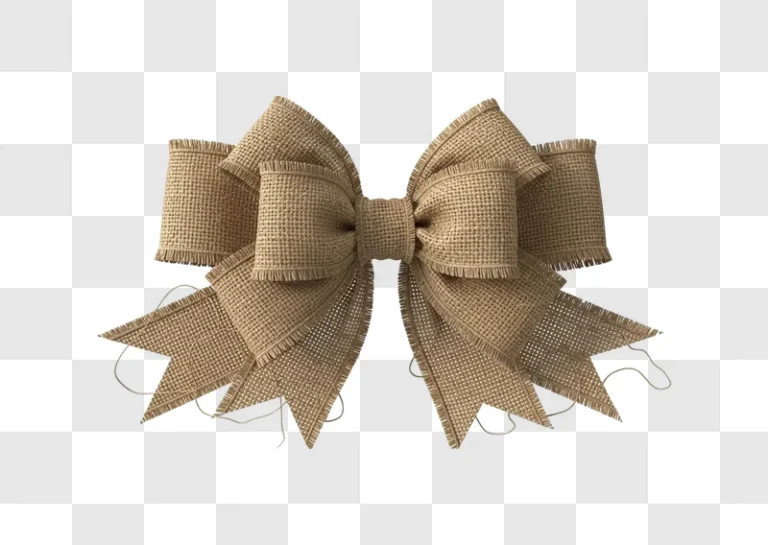 brown burlap ribbon decorative hair bow