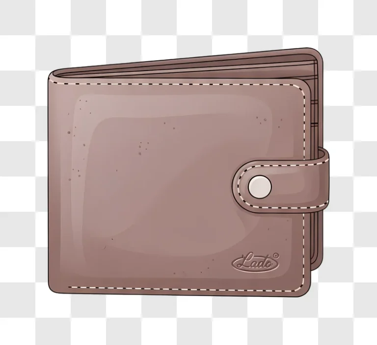 brown leather wallet with snap closure