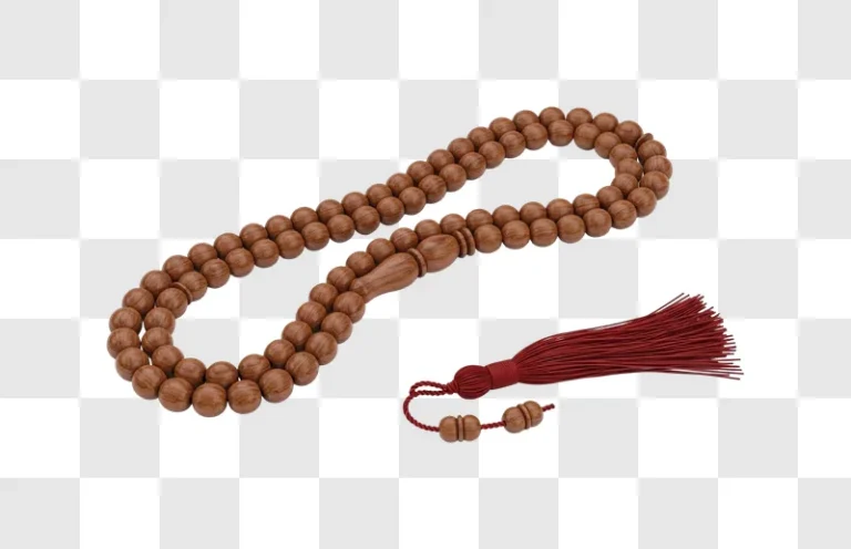 brown prayer beads with tassel