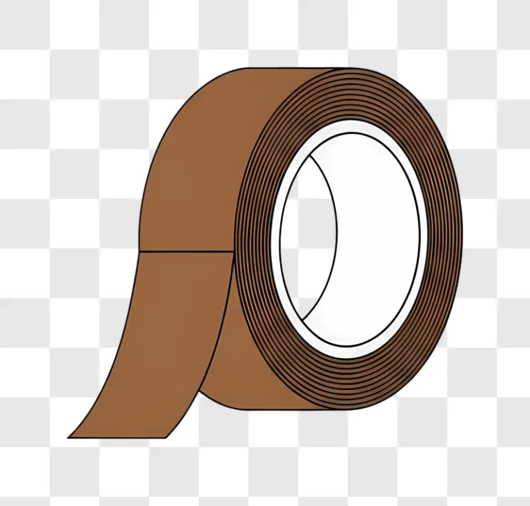 brown tape roll with blue edges