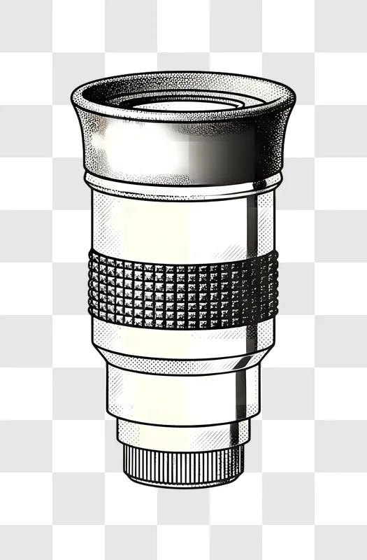 camera lens with textured grip