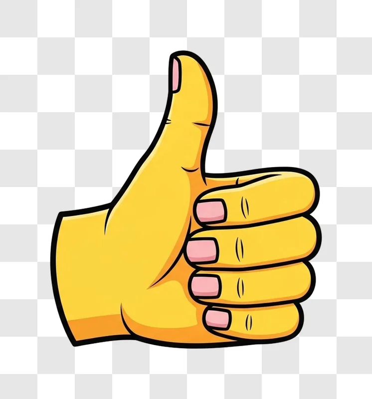 cartoon hand giving thumbs up