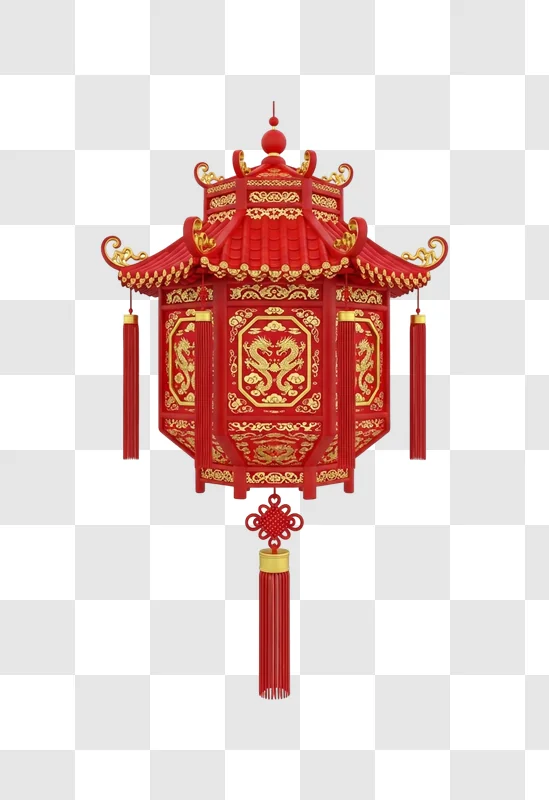 chinese lantern decoration with tassels